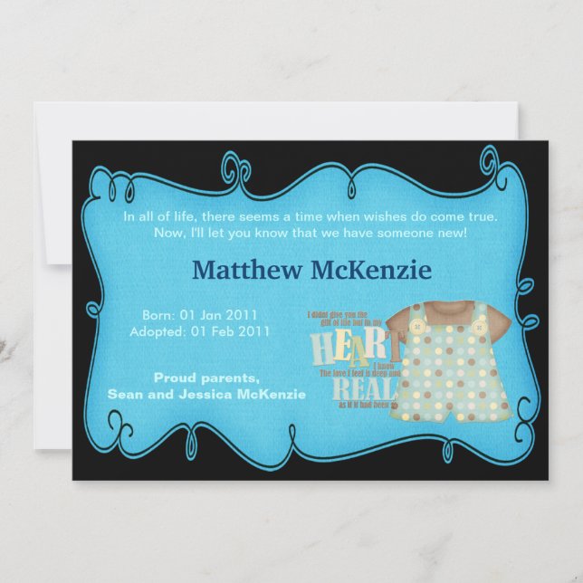 Ankündigung der Adoption (Vorderseite)