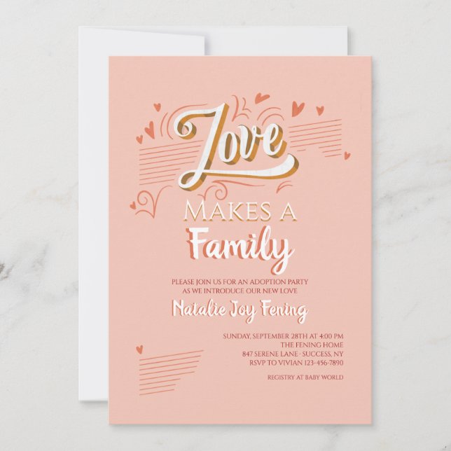 Ankündigung der Adoption der Liebe/Party (Vorderseite)