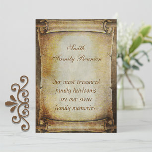 Ankündigung der antiken Scroll Wiedersehen