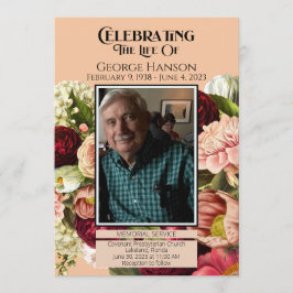 Ankündigung der Beerdigung durch Rote Pfirsich