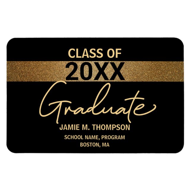 Ankündigung der Black Gold Graduate Class 2024 Magnet (Horizontal)
