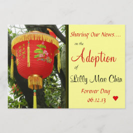Ankündigung der Chinesischen Roten Laterne-Adoptio