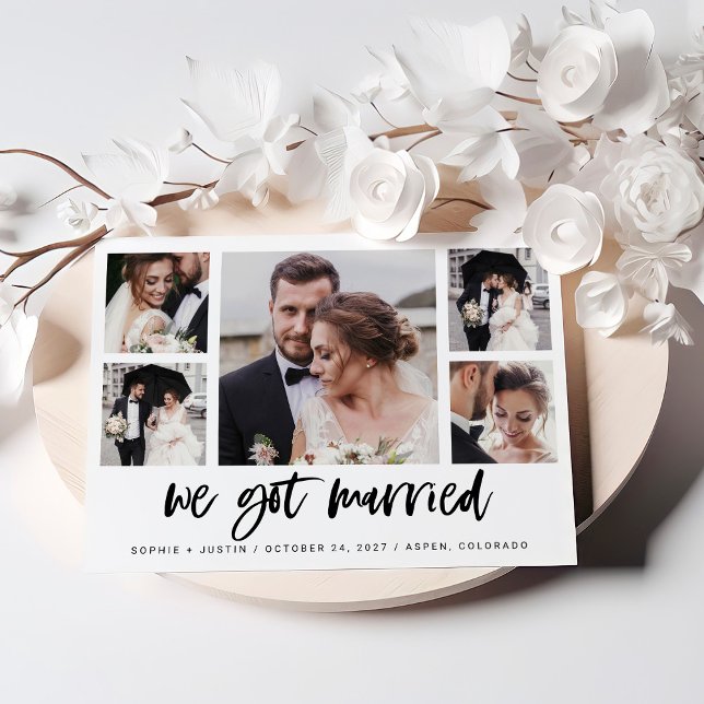 Ankündigung der Eheschließung mit lässigem Foto (Von Creator hochgeladen)