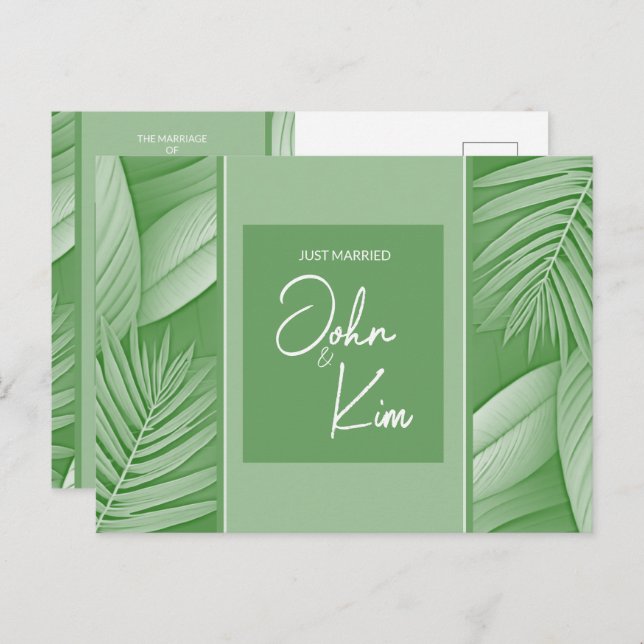 Ankündigung der Eheschließung QR Foto Postkarte (Vorne/Hinten)