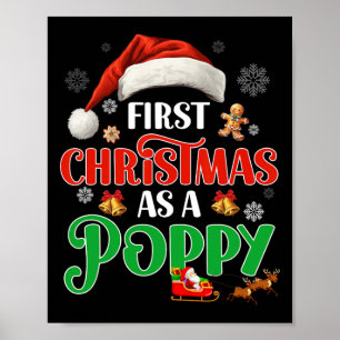 Ankündigung der ersten Weihnachtsfeier als Mohn pa Poster