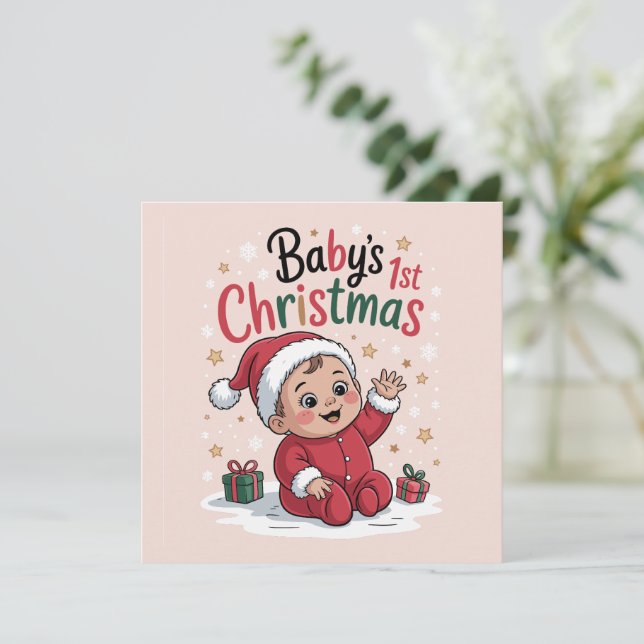 Ankündigung der ersten Weihnachtsschwangerschaft d (Stehend Vorderseite)