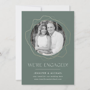 Ankündigung der Foto-Verlobung für abstrakte Kreis