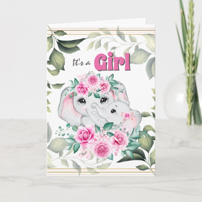 Ankündigung der Geburt eines jungen Mädchens in Ro (Vorderseite)