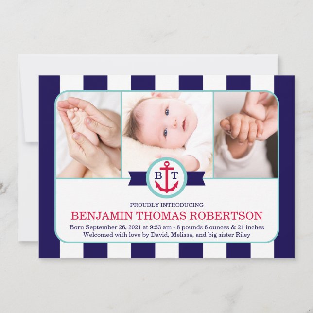 Ankündigung der Geburt eines Kindes (Vorderseite)