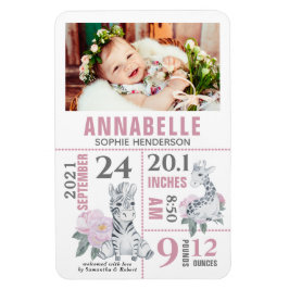 Ankündigung der Geburt eines modernen Babys Magnet