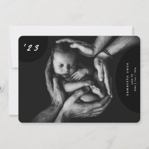 Ankündigung der Geburt eines Neugeborenen-Fotos