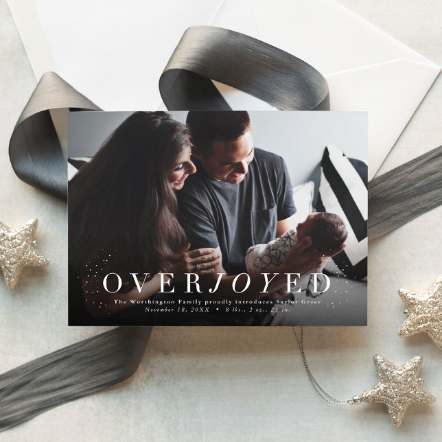 Ankündigung der Geburt eines überglücklichen Fotos (Von Creator hochgeladen)