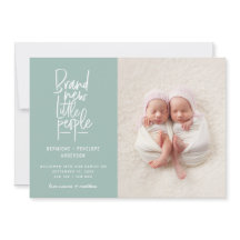 Ankündigung der Geburt eines Zwillings von Hand