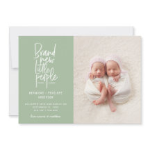 Ankündigung der Geburt eines Zwillings von Hand