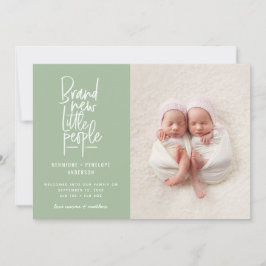 Ankündigung der Geburt eines Zwillings von Hand