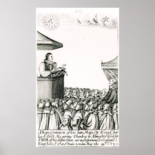 Ankündigung der Geburt von Charles I. Poster (Vorne)