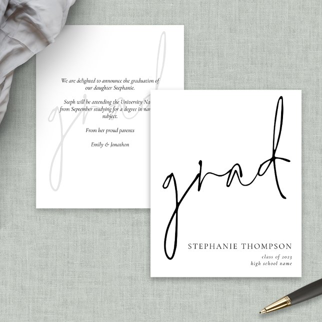 Ankündigung der Graduierung von Budgethilfe (Front and back view)