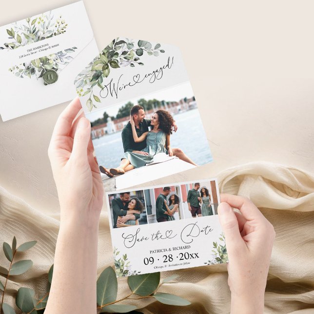 Ankündigung der grünen Verlobung und Save the Date (Von Creator hochgeladen)