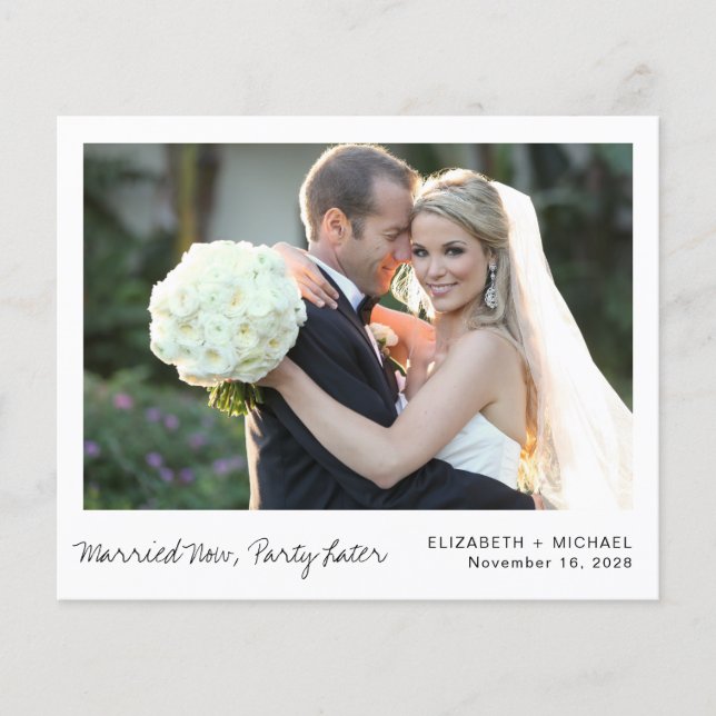 Ankündigung der Hochzeitsfeier für das Foto der Bu (Vorderseite)