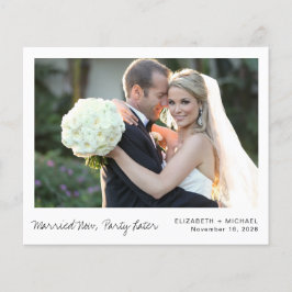 Ankündigung der Hochzeitsfeier für das Foto der Bu