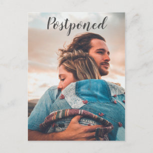 Ankündigung der Hochzeitsfeier im Foto Postkarte