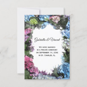 Ankündigung der Hydrangea-Blume-Rahmen-Ehe
