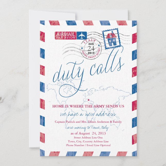 Ankündigung der italienischen Luftwaffe (Vorderseite)