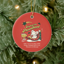 Ankündigung der Kinderschwangerschaft für moderne  Keramik Ornament