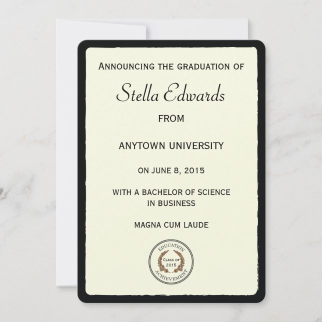 Ankündigung der klassischen Abschluss-Rundecken (Vorderseite)