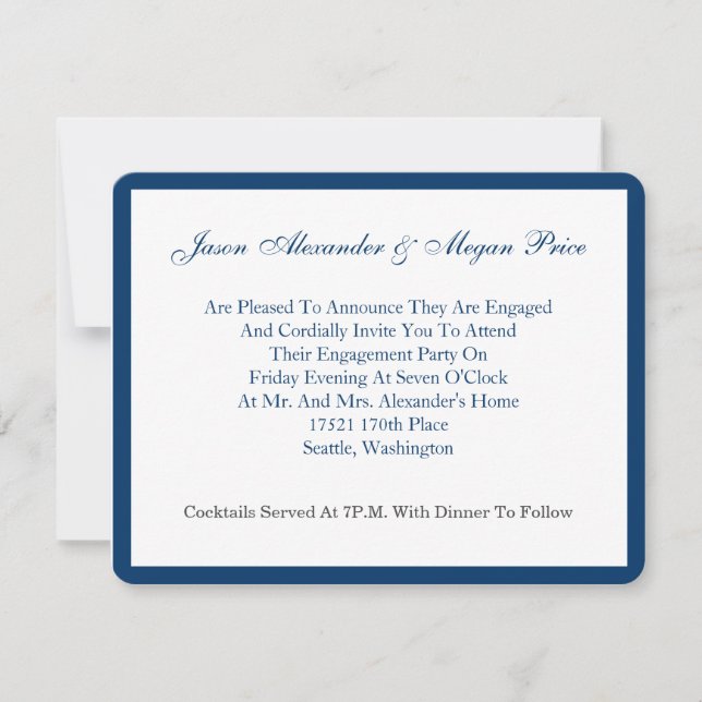 Ankündigung der klassischen Verlobung (Vorderseite)