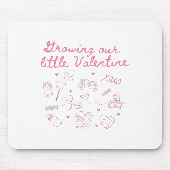 Ankündigung der kleinen Valentinschwangerschaft Mousepad (Vorne)