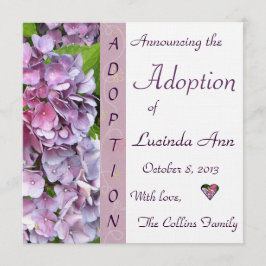 Ankündigung der lila Hydrangea-Adoption