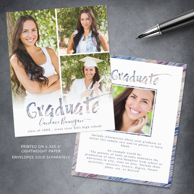 Ankündigung der mehrfarbigen Ankündigung des Gradu (Von Creator hochgeladen)