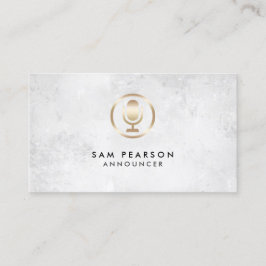 Ankündigung der Mikrofon-Icon-Visitenkarte