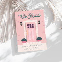 Ankündigung der Modern Simple Chic Pink Door Movin