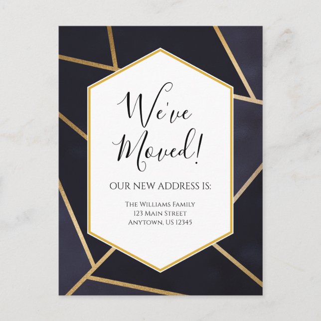 Ankündigung der modernen geometrischen Bewegung Po Postkarte (Vorderseite)