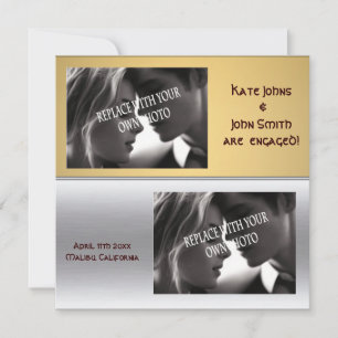 Ankündigung der modernen Verlobung am Platz