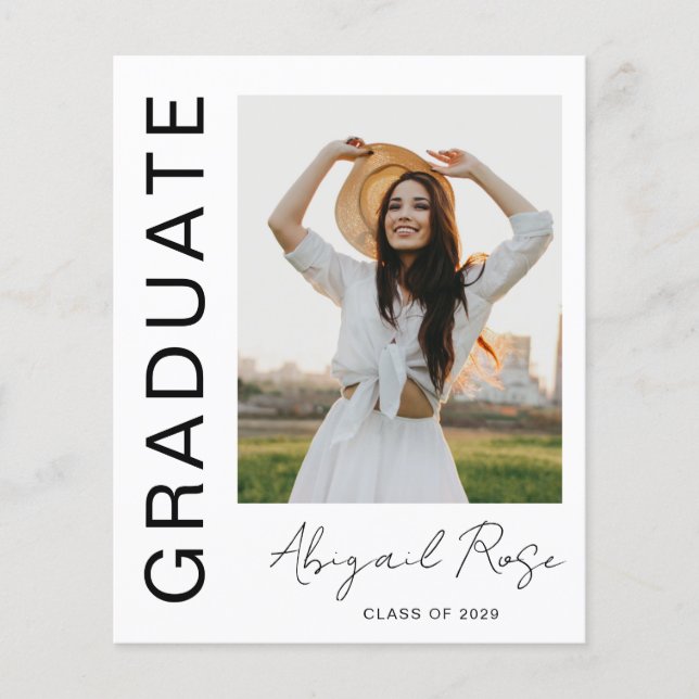 Ankündigung der modernen vertikalen Fotokarte 2023 (Vorderseite)