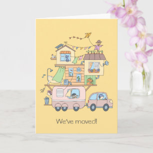 Ankündigung der neuen Adresse des Anhängers Gelbe