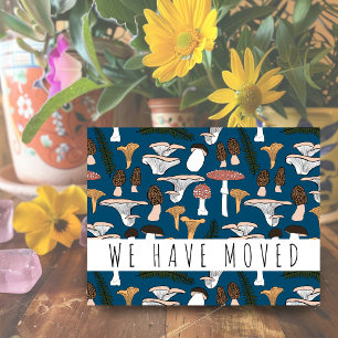 Ankündigung der neuen Zuhause Address Forest Fungi Postkarte