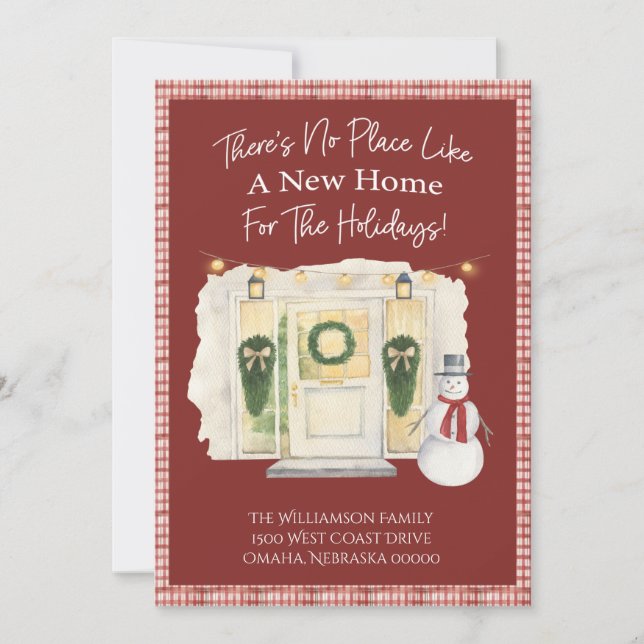 Ankündigung der neuen Zuhause Address Moved Holida (Vorderseite)