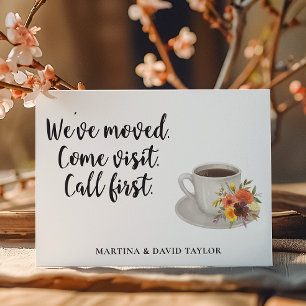 Ankündigung der neuen Zuhause-Adresse Postkarte