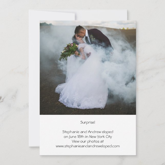 Ankündigung der Personalisierten Hochzeitsfeier vo (Vorderseite)