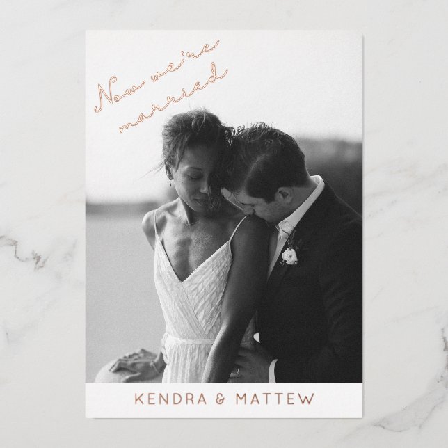 Ankündigung der "Real Foil Modern Wedding Elopemen (Vorderseite)