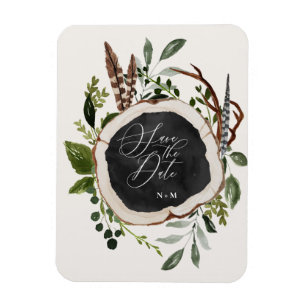 Ankündigung der rustikalen Hochzeit im Herbst Magnet