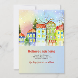 Ankündigung der schneebedeckten Nachbarschaft