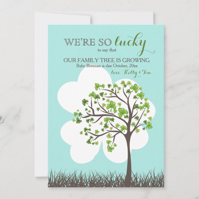 Ankündigung der Schwangerschaft am St. Patrick's D (Vorderseite)