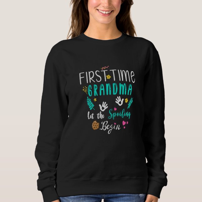Ankündigung der Schwangerschaft durch Oma Sweatshirt (Vorderseite)
