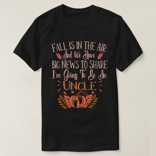 Ankündigung der Schwangerschaft im Herbst - Herbst T-Shirt (Design vorne)