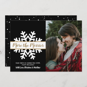 Ankündigung der Schwangerschaft im Schwarz-weißen 